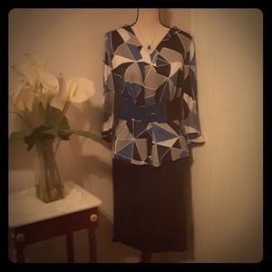 Blouse, Skirt & Belt accessory.